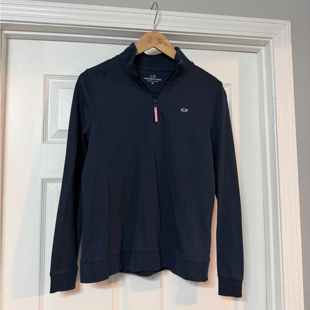 Vineyard Vines Navy Quarter-Zip Sweatshirt